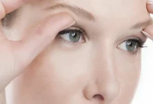 خط چشم برای پلک افتاده