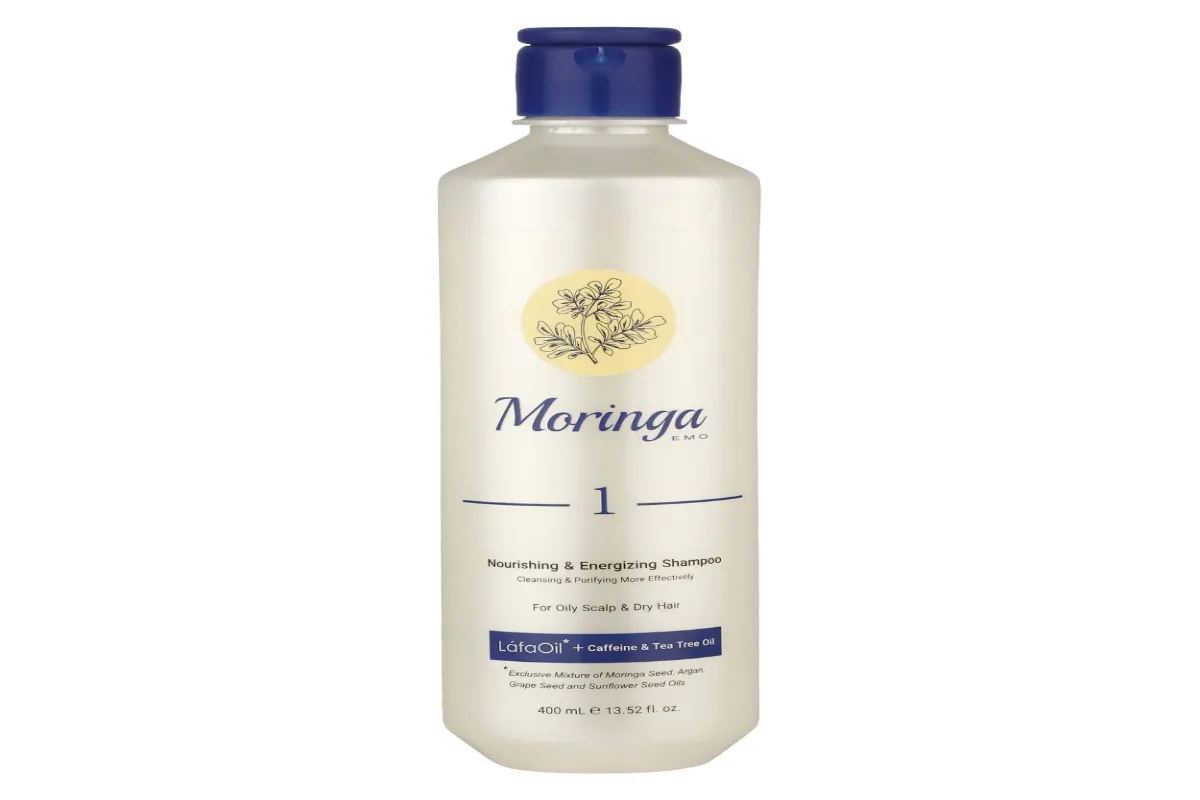 شامپو مورینگا اِمو (Moringa Emo) – مدل 1 (مخصوص پوست سر چرب و موی خشک)