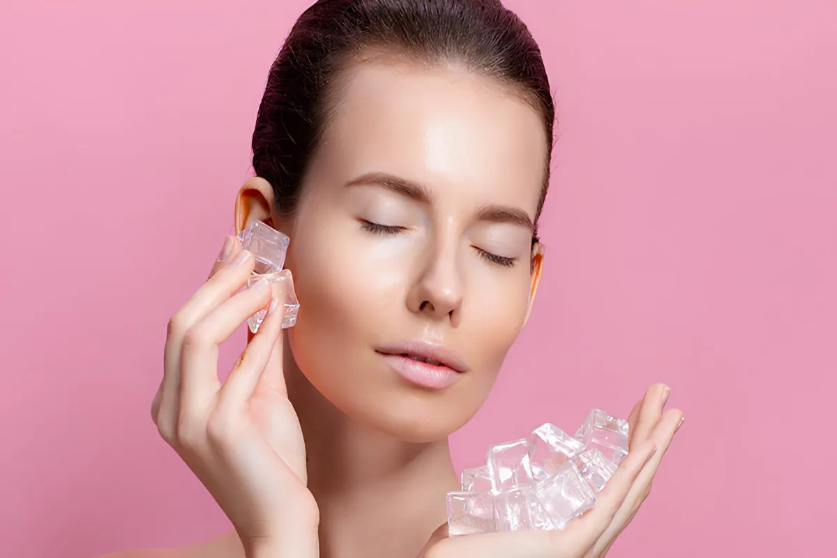 فواید یخ برای صورت