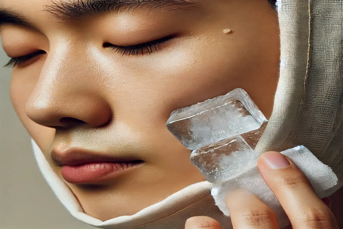 یخ برای لاغری صورت