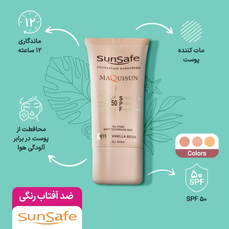 کرم ضد آفتاب کرم پودری و پرایمری مکیسان SPF50 سان سیف
