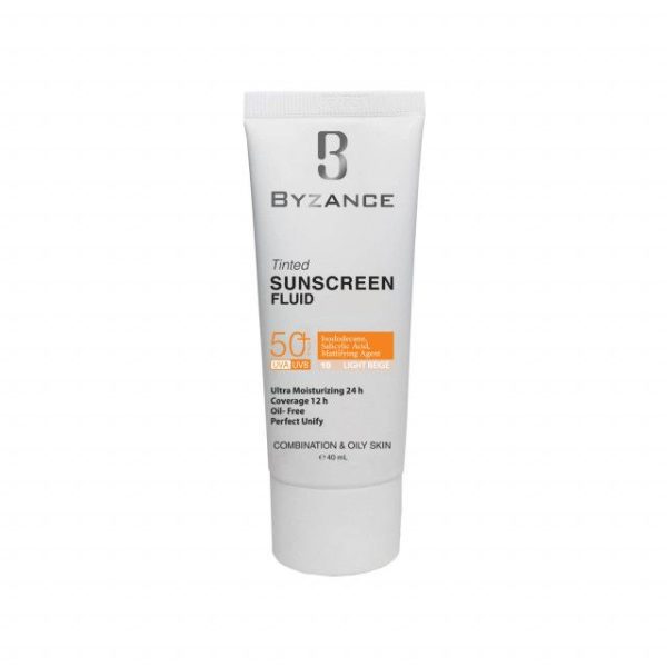 فلوئید ضد آفتاب فاقد چربی SPF 50 بیزانس مناسب پوست های چرب و مختلط حجم 40 میلی لیتر - بژ روشن شماره 10