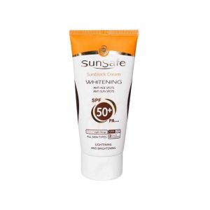 کرم ضد آفتاب و روشن کننده SPF 50 سان سیف حجم 50 میلی لیتر - بژ روشن