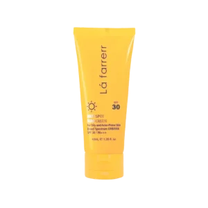 کرم ضد آفتاب و ضد لک فاقد چربی SPF30 لافارر مناسب پوست چرب و مستعد آکنه حجم 40 میلی لیتر - بی رنگ