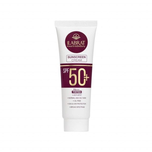 کرم ضد آفتاب و ضد لک فاقد چربی SPF 50 ایلابرت مناسب پوست های نرمال و چرب حجم 40 میلی لیتر - بژ روشن