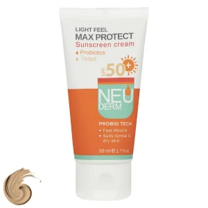 کرم ضد آفتاب رنگی نئودرم مدل Max Protect SPF50 پوست چرب 50 میلی