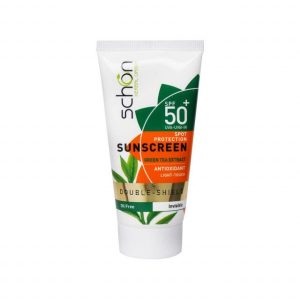 کرم ضد آفتاب فاقد چربی دابل شیلد SPF 50 شون مناسب پوست چرب و مستعد جوش حجم 50 میلی لیتر - بی رنگ