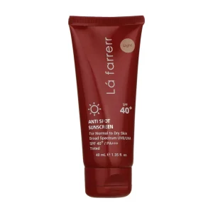 کرم ضد آفتاب و ضد لک SPF 40 لافارر مناسب پوست های خشک و معمولی حجم 40 میلی لیتر - روشن