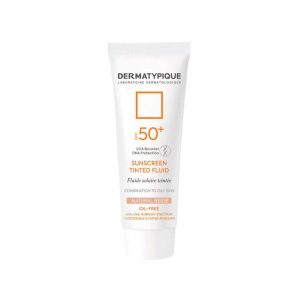 فلوئید ضد آفتاب رنگی درماتیپیک SPF50 مناسب پوست های چرب و مختلط حجم 50 میلی لیتر - بژ طبیعی