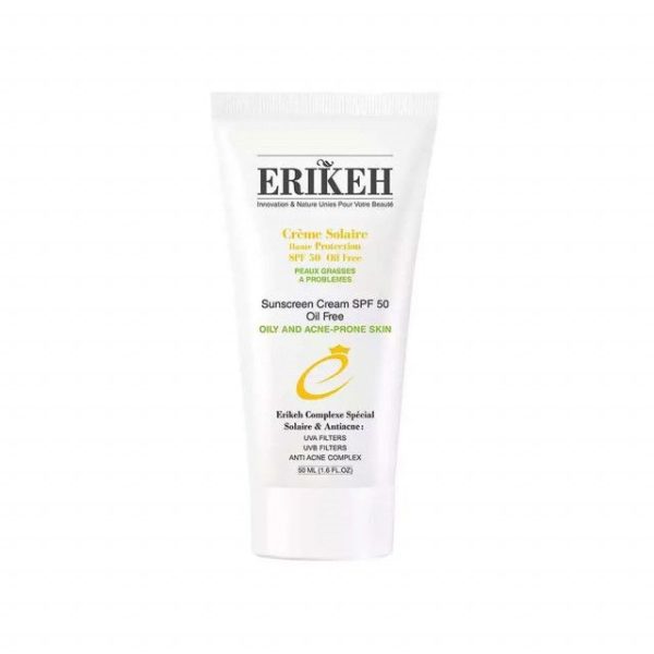کرم ضد آفتاب فاقد چربی اریکه مدل آنتی آکنه SPF 50 حجم 50 میلی لیتر - بی رنگ