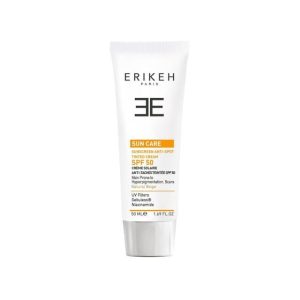کرم ضد آفتاب و ضد لک اریکه SPF 50 مناسب انواع پوست حجم 50 میلی لیتر - بژ طبیعی