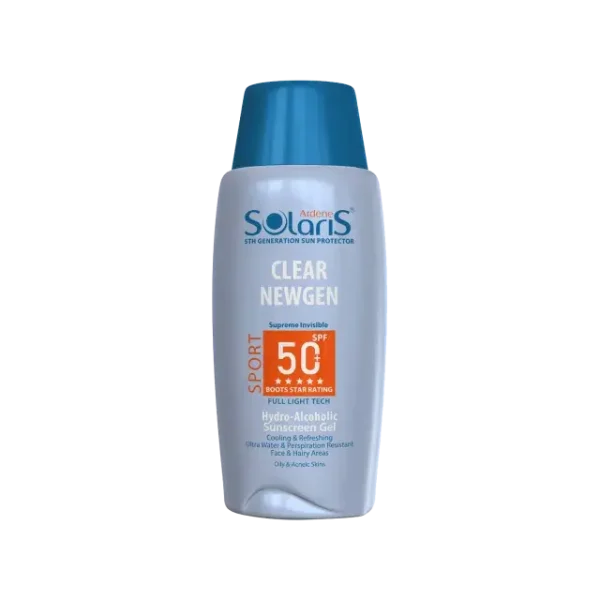 ژل ضد آفتاب sport کلییر نیوژن spf 50 آردن سولاریس مناسب پوست چرب و جوش دار حجم 100 میلی لیتر - بی رنگ