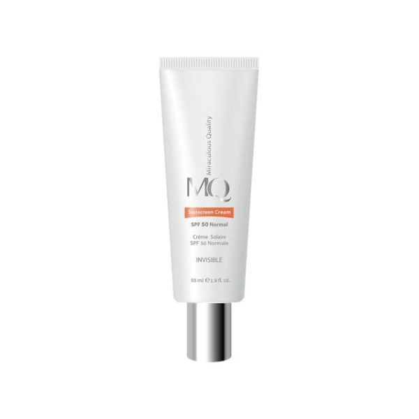 کرم ضد آفتاب نرمال SPF 50 ام کیو حجم 55 میلی لیتر - بی رنگ