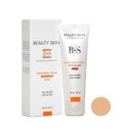کرم ضد آفتاب فاقد چربی SPF 50 بیوتی اسکین حجم 50 میلی لیتر - رنگی
