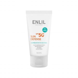 کرم ضد آفتاب SPF 50 فاقد چربی سان دیفنس انلیل مناسب پوست چرب و مختلط حجم 50 میلی لیتر - بی رنگ