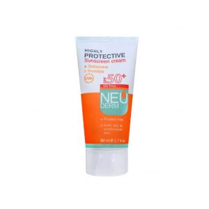 کرم ضد آفتاب فاقد چربی نئودرم مدل Highly Protective Invisible SPF50 مناسب پوست چرب و مختلط حجم 50 میلی لیتر - بی رنگ