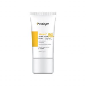 فلوئید ضد آفتاب SPF 50 ویتالیر مدل Vitamin C حجم 50 میلی لیتر - بی رنگ