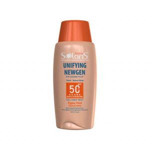 فلوئید ضد آفتاب و ضد لک سولاریس مدل یونی فایینگ نیوژن SPF 50 مناسب انواع پوست حجم 75 میلی لیتر - بژ روشن