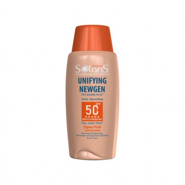 فلوئید ضد آفتاب و ضد لک سولاریس مدل یونی فایینگ نیوژن SPF 50 مناسب انواع پوست حجم 75 میلی لیتر - بژ روشن