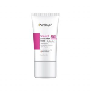 فلوئید ضد آفتاب SPF 50 ویتالیر مدل Sensitive حجم 50 میلی لیتر - بژ طبیعی