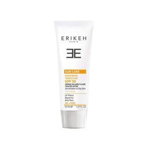 فلوئید ضد آفتاب رنگی اریکه SPF 50 مناسب پوست های مختلط تا چرب حجم 50 میلی لیتر - بژ روشن