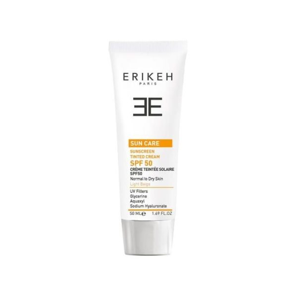 کرم ضد آفتاب اریکه SPF 50 مناسب پوست خشک و نرمال حجم 50 میلی لیتر - بژ روشن