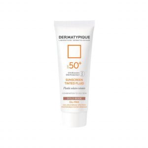 فلوئید ضد آفتاب رنگی درماتیپیک SPF50 مناسب پوست های چرب و مختلط حجم 50 میلی لیتر - بژ طلایی