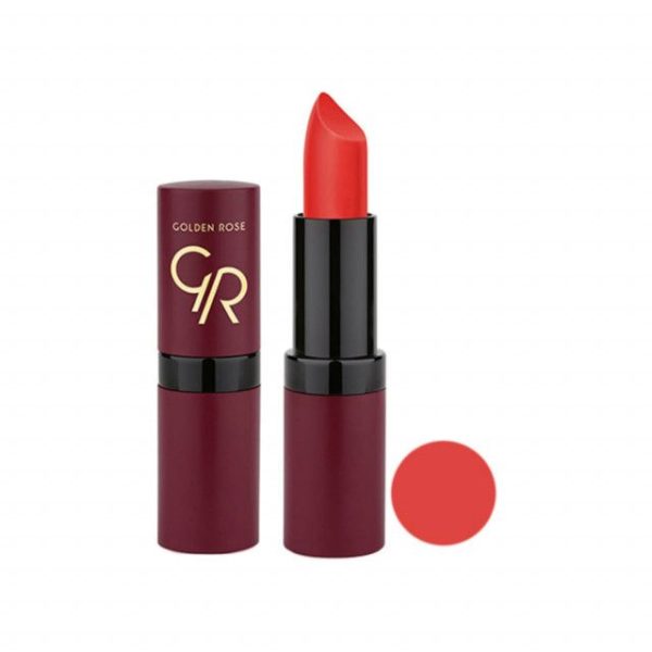 رژ لب جامد گلدن رز مدل Velvet Matte شماره 24
