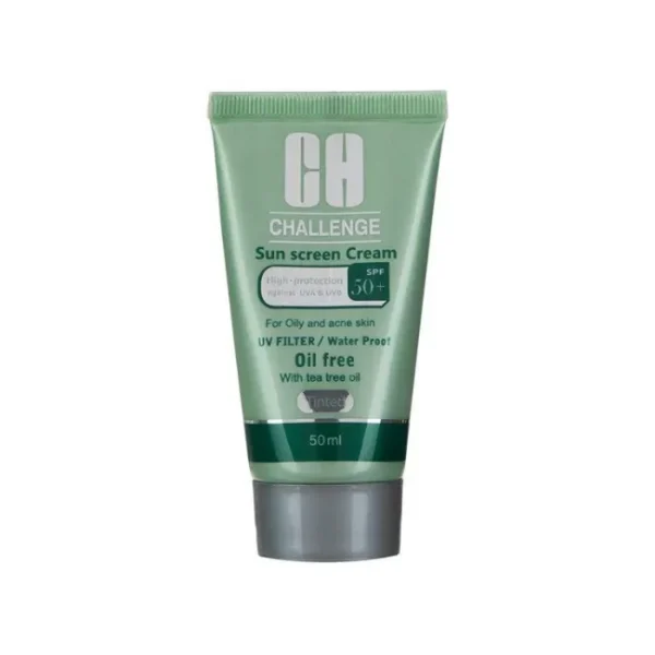کرم ضد آفتاب چلنج مدل Tinted For Oily And Acne Skin SPF50 حجم 50 میلی لیتر - رنگی