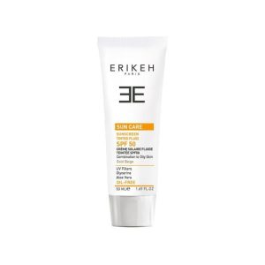 فلوئید ضد آفتاب رنگی اریکه SPF 50 مناسب پوست های مختلط تا چرب حجم 50 میلی لیتر - بژ طلایی