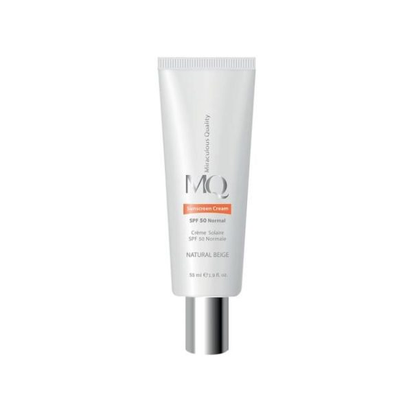 کرم ضد آفتاب نرمال SPF 50 ام کیو حجم 55 میلی لیتر - بژ طبیعی