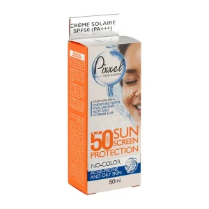 کرم ضد آفتاب بی رنگ پیکسل SPF 50 پوست چرب، جوش دار و مختلط حجم 50 میلی